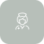 Icon of a nurse wearing a face mask and nurse cap.