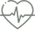 Heart icon with an electrocardiogram (EKG) line running through it.